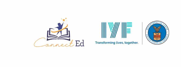 Logos: ConnectEd, IYF, Department of Labor.