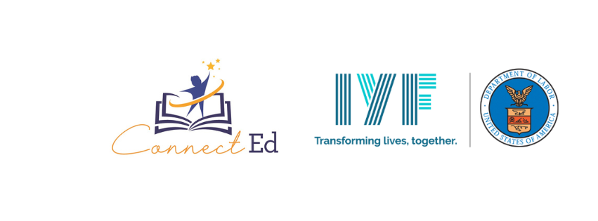 Logos: ConnectEd, IYF, Department of Labor.